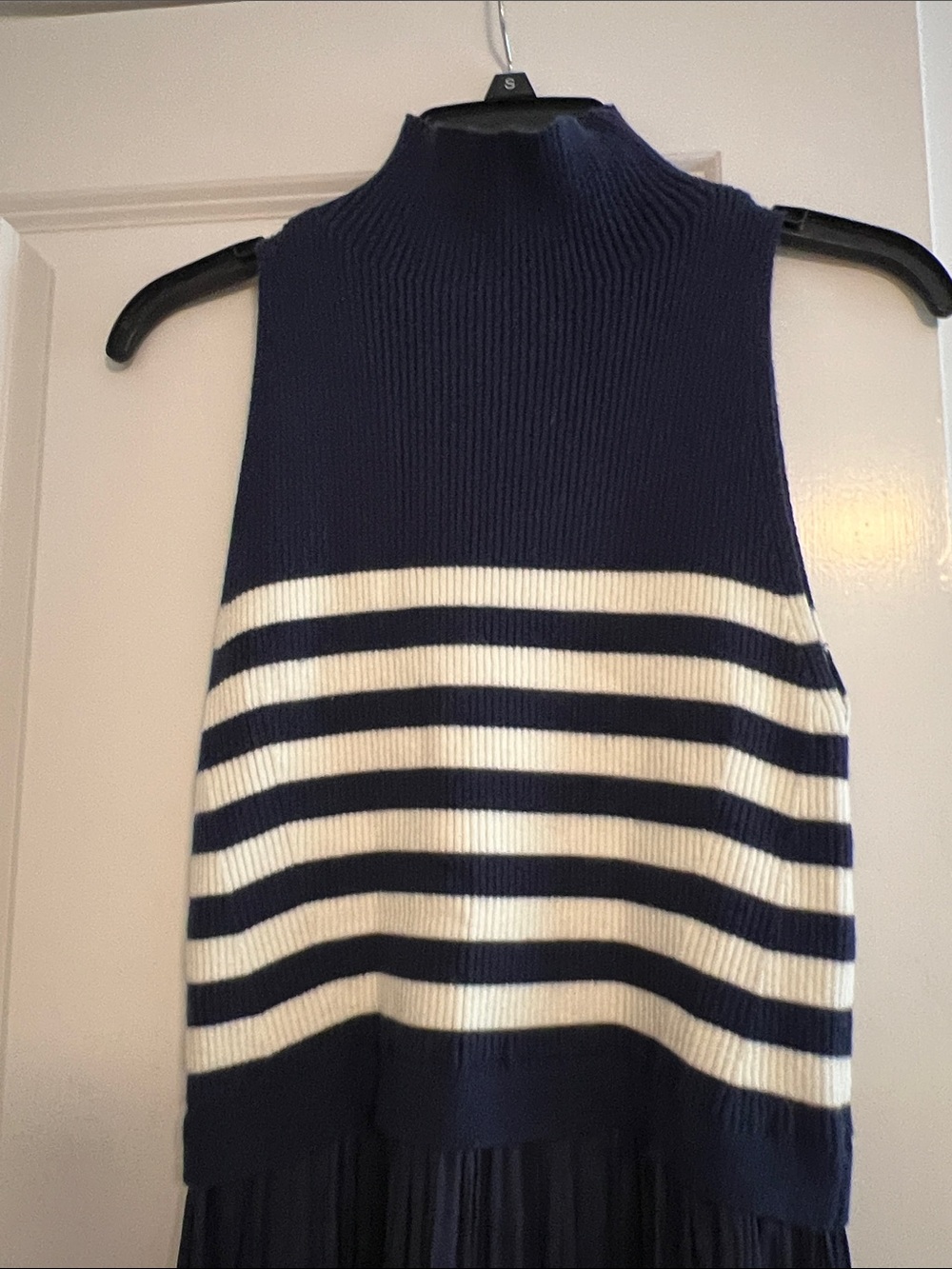 Anthropologie Navy and Cream Striped Maxi Dress - Picture 8 of 9